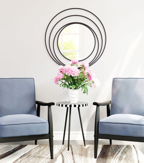 Luna Black Round Mirror by Zuomod at Eve Furniture