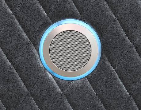 Luna Charcoal Vegan Leather 3-Piece Home Cinema Power Reclining Set by Steve Silver at Eve Furniture