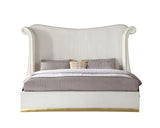 Luna Cream 66"H King Platform Bed by New Era Innovations at Eve Furniture