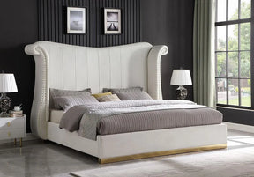 Luna Cream 66"H King Platform Bed by New Era Innovations at Eve Furniture