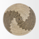 Luna Large Light Brown Seagrass Round Wall Hanging Plate by Mercana at Eve Furniture