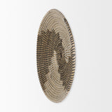 Luna Large Light Brown Seagrass Round Wall Hanging Plate by Mercana at Eve Furniture