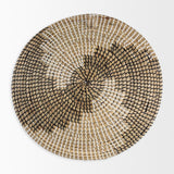 Luna Large Light Brown Seagrass Round Wall Hanging Plate by Mercana at Eve Furniture
