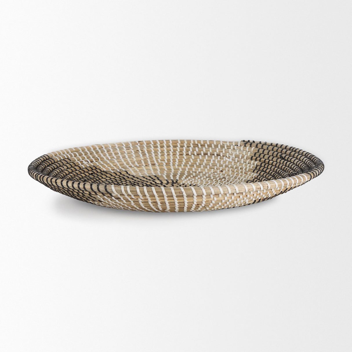 Luna Large Light Brown Seagrass Round Wall Hanging Plate by Mercana at Eve Furniture