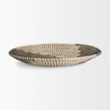 Luna Large Light Brown Seagrass Round Wall Hanging Plate by Mercana at Eve Furniture