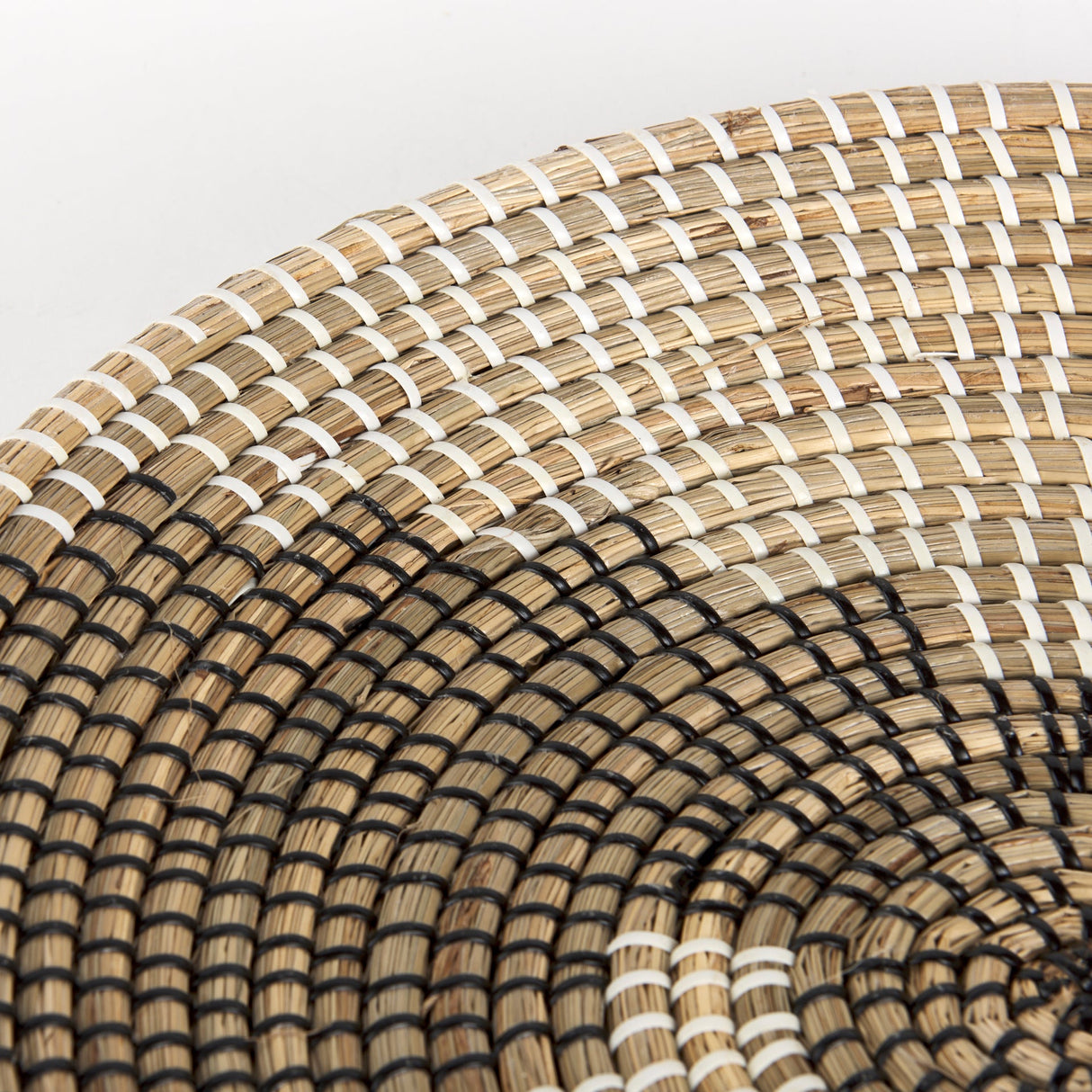 Luna Large Light Brown Seagrass Round Wall Hanging Plate by Mercana at Eve Furniture