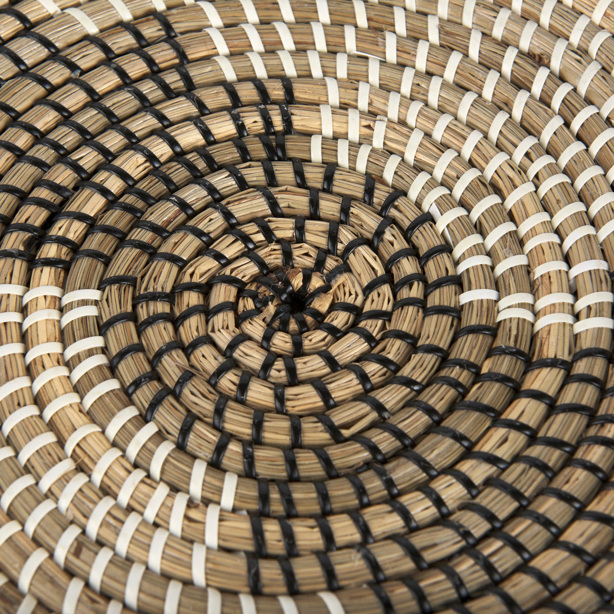 Luna Large Light Brown Seagrass Round Wall Hanging Plate by Mercana at Eve Furniture