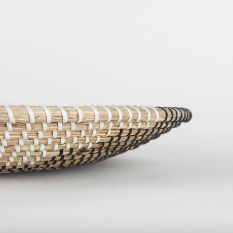 Luna Large Light Brown Seagrass Round Wall Hanging Plate by Mercana at Eve Furniture