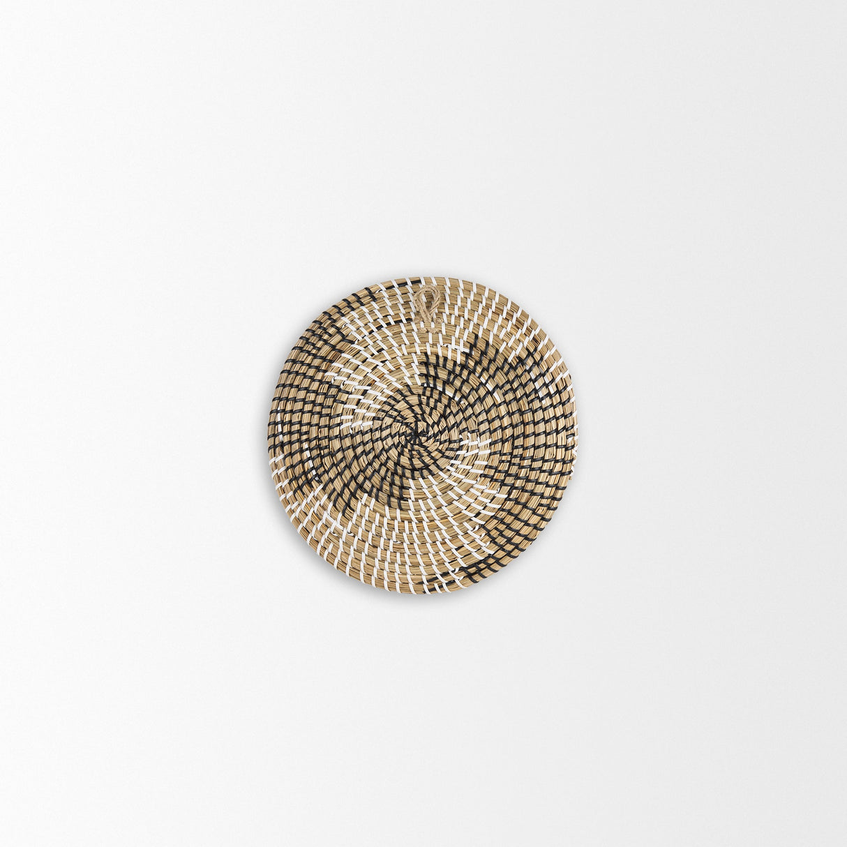 Luna Light Brown Seagrass Round Wall Hanging Plate by Mercana at Eve Furniture