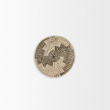 Luna Light Brown Seagrass Round Wall Hanging Plate by Mercana at Eve Furniture