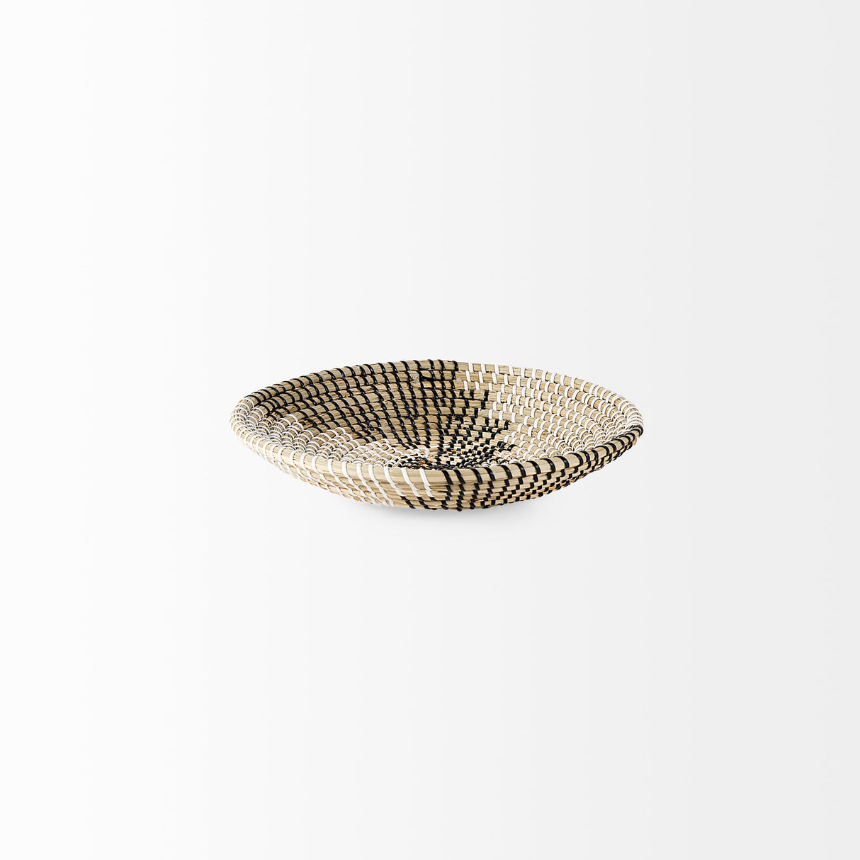 Luna Light Brown Seagrass Round Wall Hanging Plate by Mercana at Eve Furniture