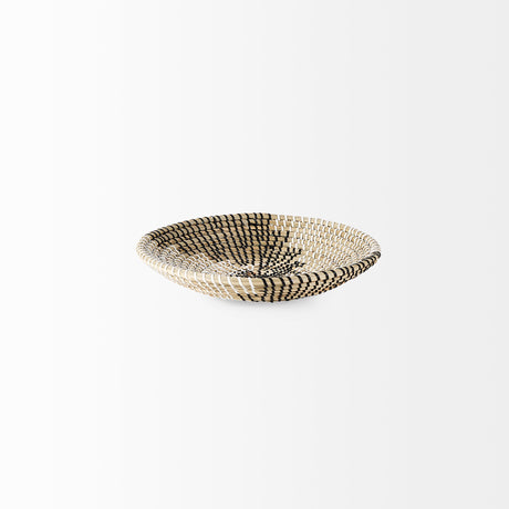 Luna Light Brown Seagrass Round Wall Hanging Plate by Mercana at Eve Furniture