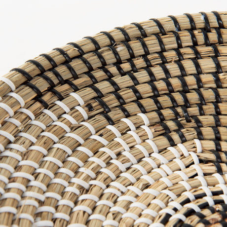 Luna Light Brown Seagrass Round Wall Hanging Plate by Mercana at Eve Furniture