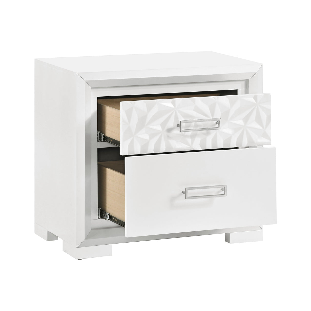 Luna Pearl White 4-Piece Queen Bedroom Set by Homelegance at Eve Furniture