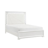 Luna Pearl White 4-Piece Queen Bedroom Set by Homelegance at Eve Furniture