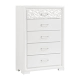 Luna Pearl White 5-Piece Queen Bedroom Set by Homelegance at Eve Furniture