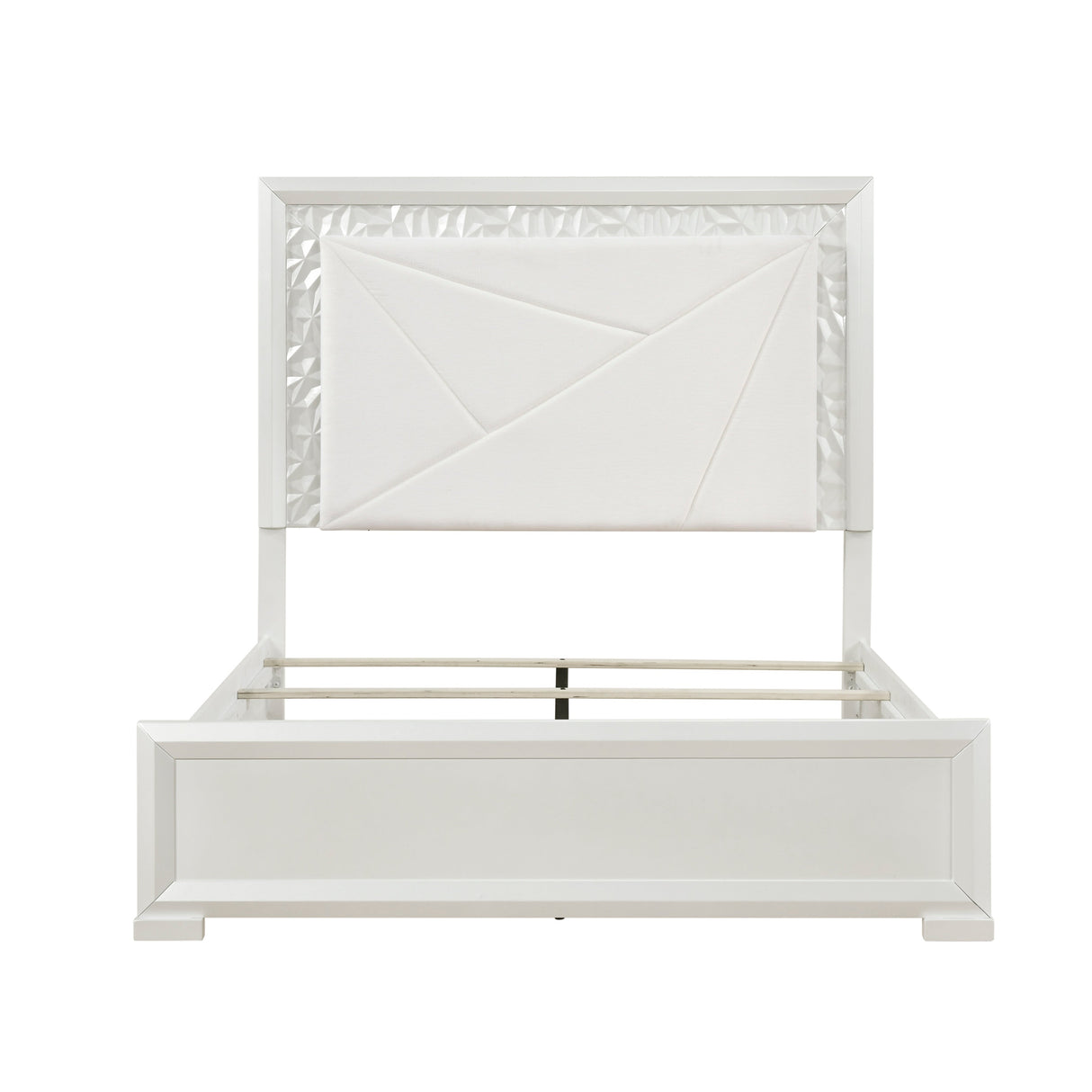 Luna Pearl White 5-Piece Queen Bedroom Set by Homelegance at Eve Furniture