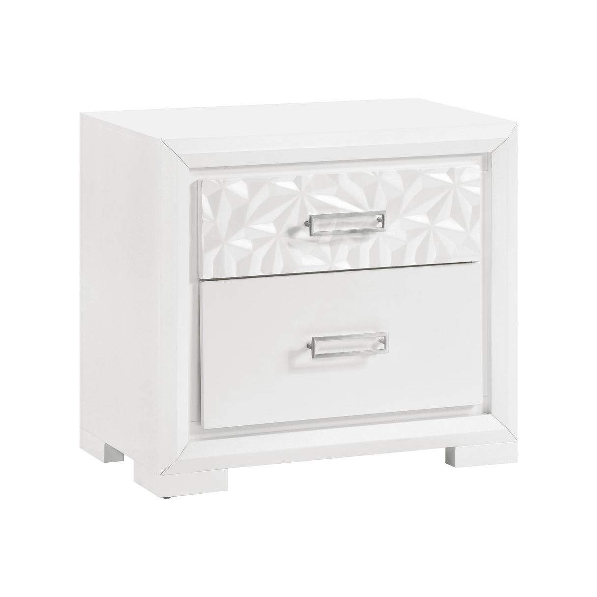 Luna Pearl White 5-Piece Queen Bedroom Set by Homelegance at Eve Furniture