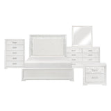 Luna Pearl White 5-Piece Queen Bedroom Set by Homelegance at Eve Furniture
