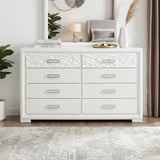Luna Pearl White Bedroom Mirror by Homelegance at Eve Furniture