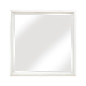 Luna Pearl White Bedroom Mirror by Homelegance at Eve Furniture