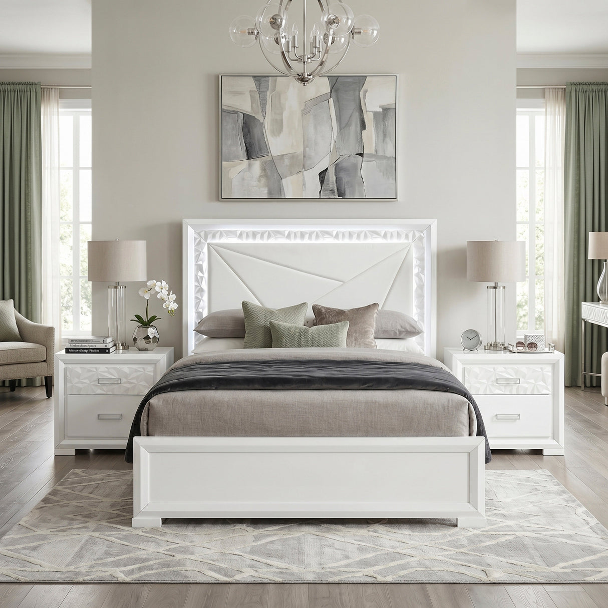 Luna Pearl White Chest by Homelegance at Eve Furniture