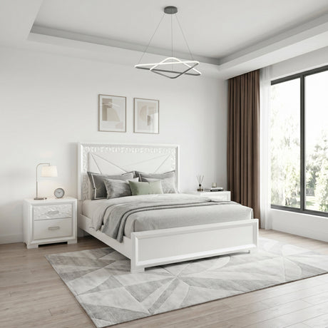 Luna Pearl White Chest by Homelegance at Eve Furniture