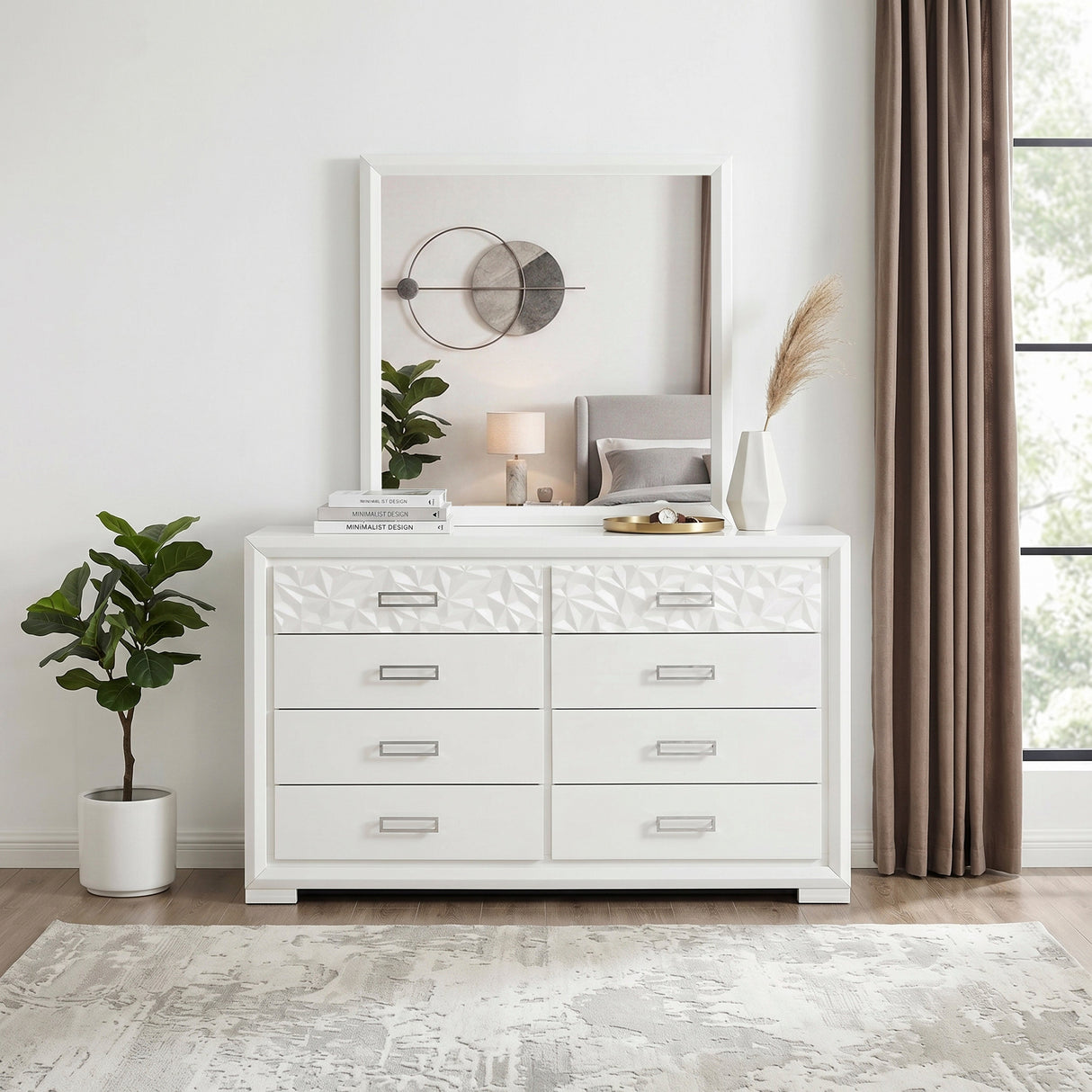 Luna Pearl White Chest by Homelegance at Eve Furniture