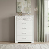 Luna Pearl White Chest by Homelegance at Eve Furniture