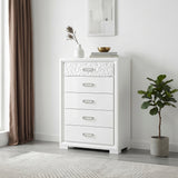 Luna Pearl White Chest by Homelegance at Eve Furniture