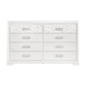 Luna Pearl White Dresser by Homelegance at Eve Furniture
