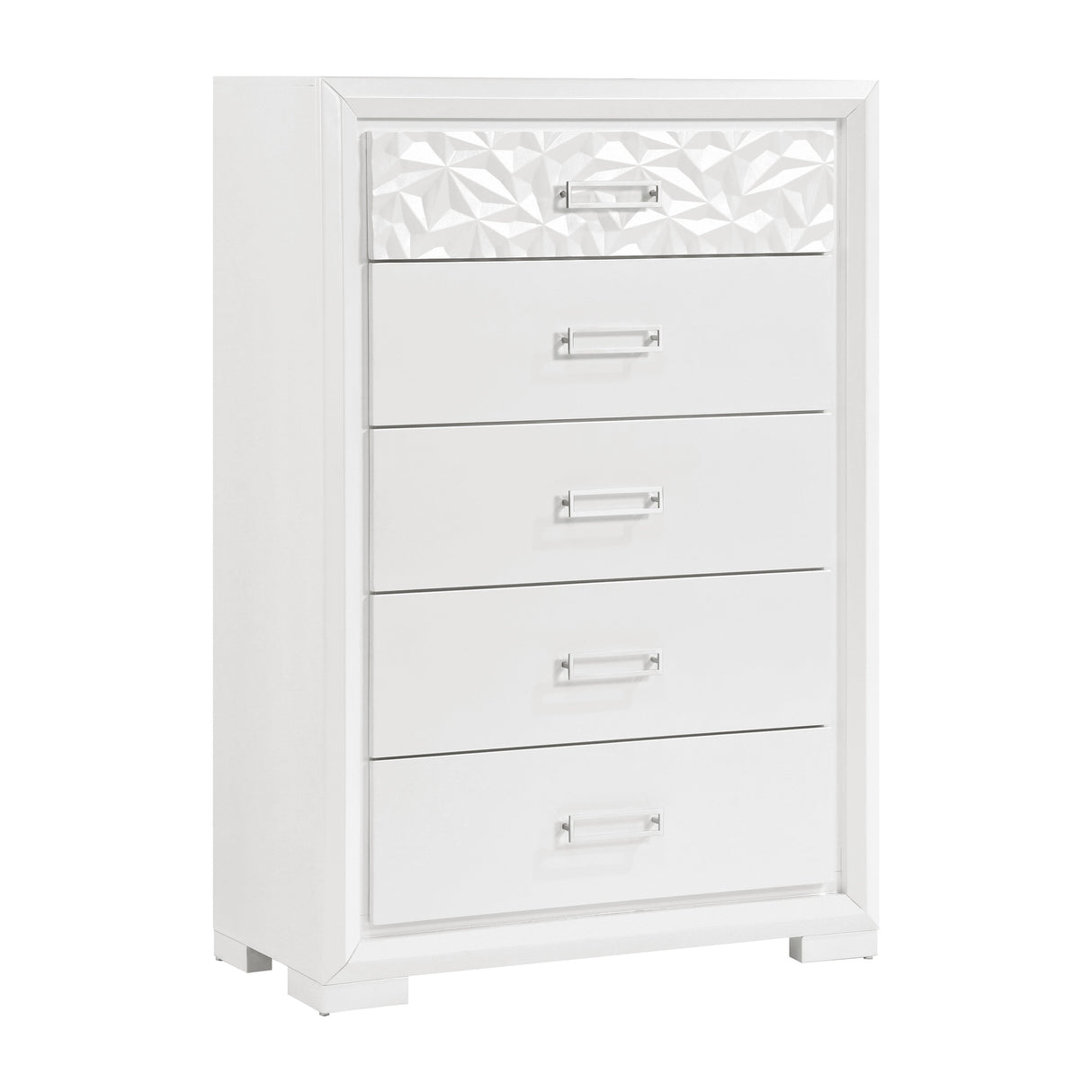 Luna Pearl White Glam Bedroom Set by Homelegance at Eve Furniture
