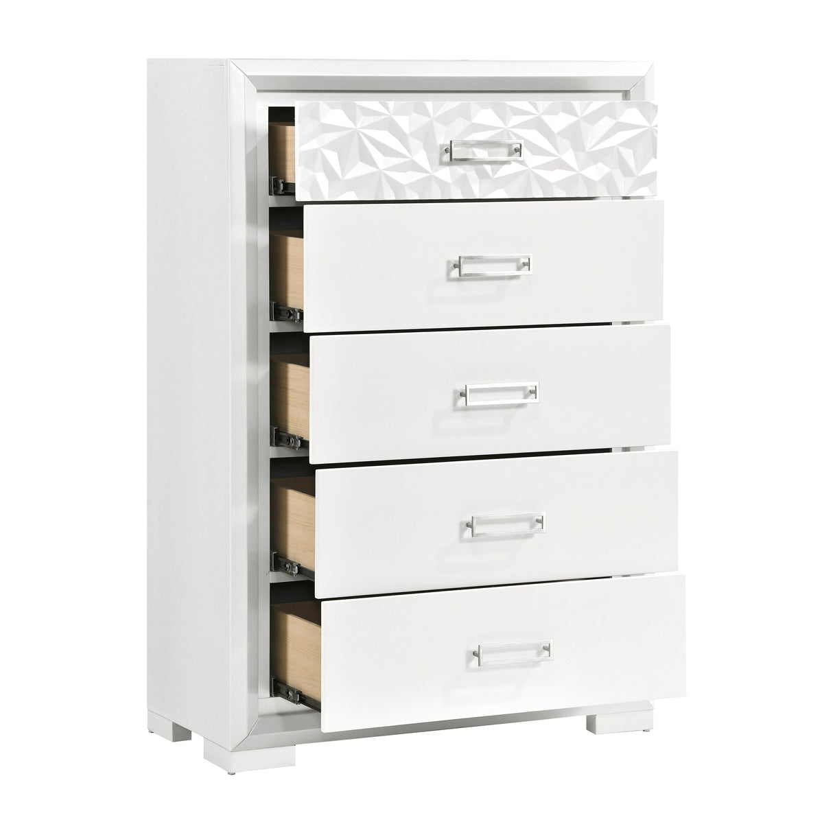 Luna Pearl White Glam Bedroom Set by Homelegance at Eve Furniture