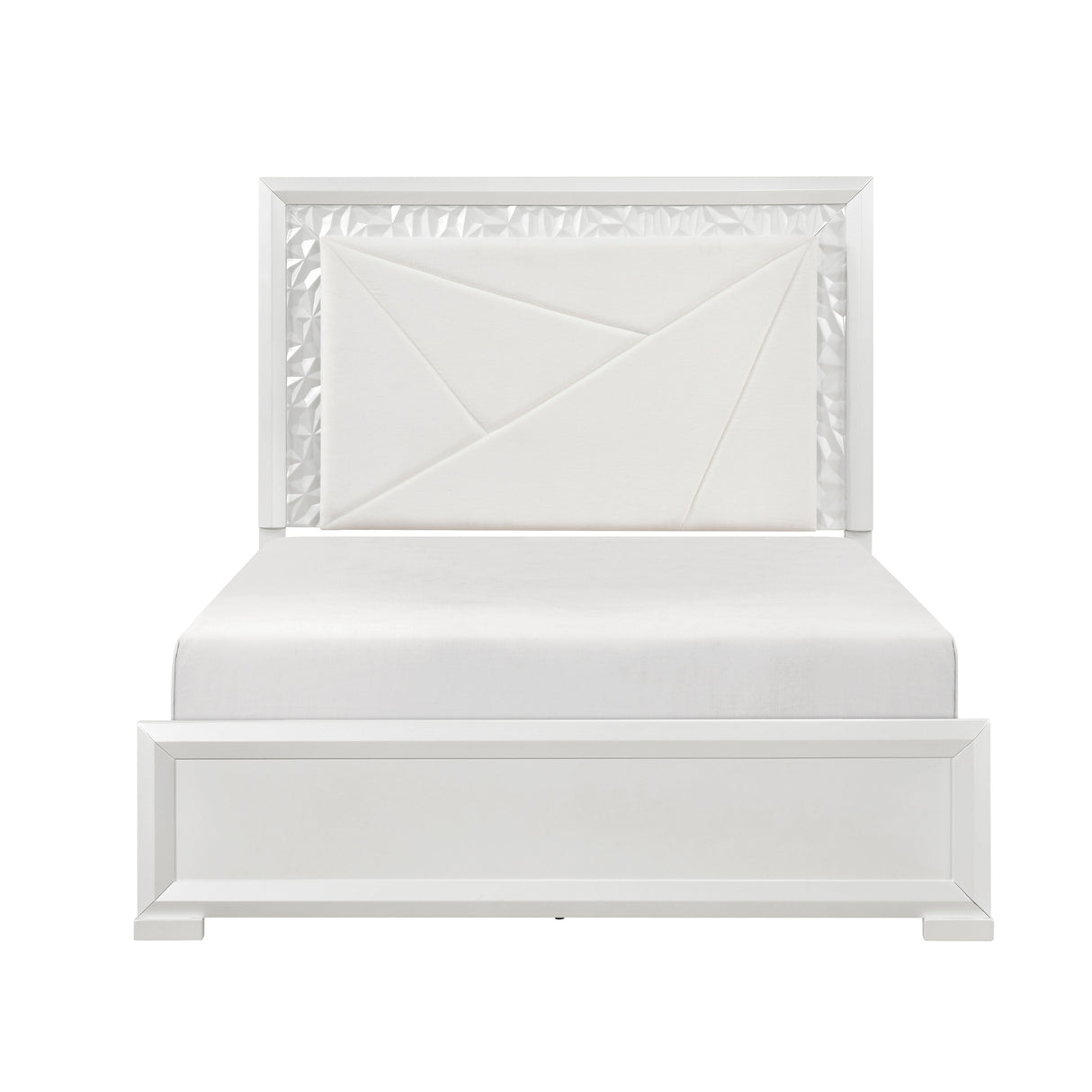 Luna Pearl White Glam Bedroom Set by Homelegance at Eve Furniture