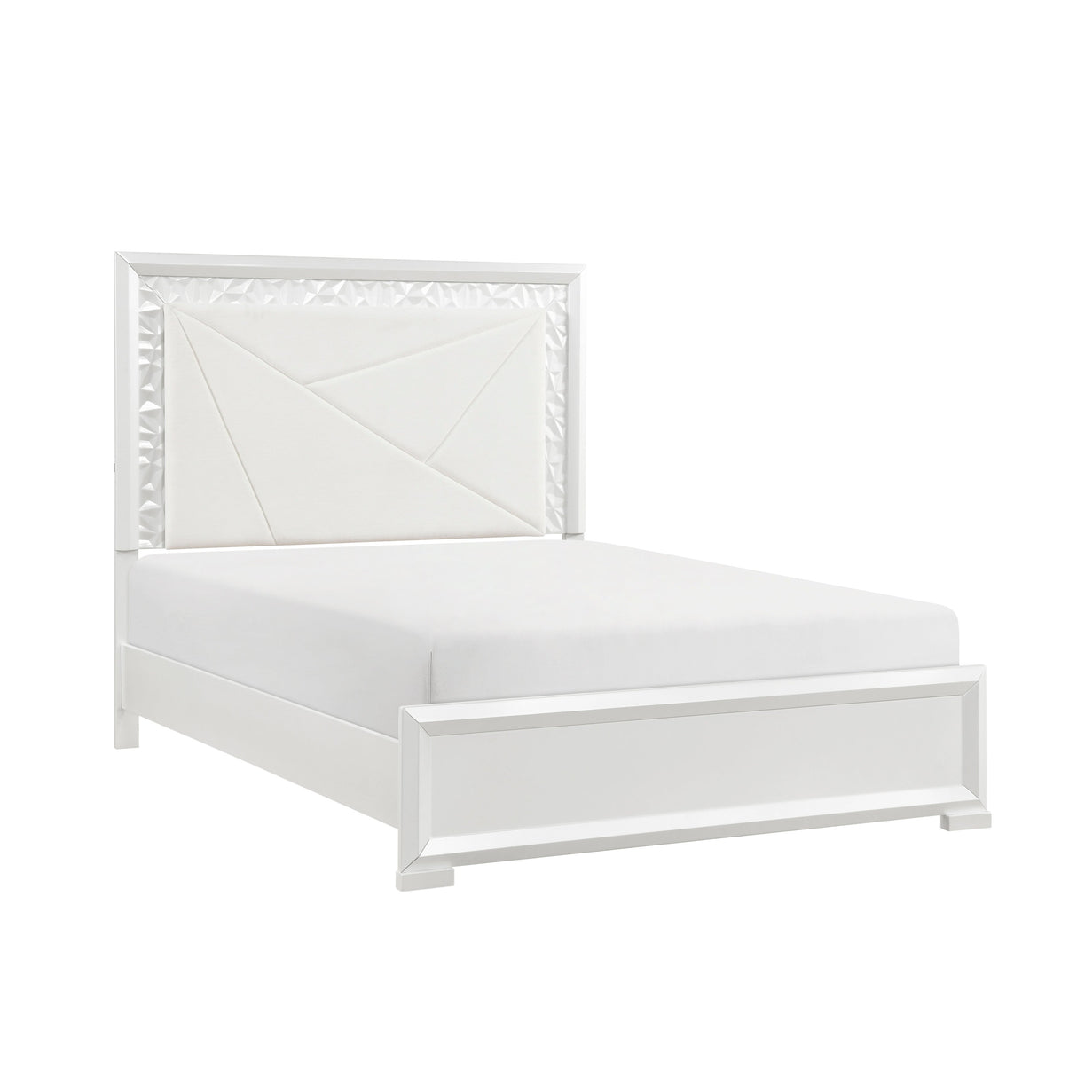 Luna Pearl White Glam Bedroom Set by Homelegance at Eve Furniture