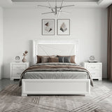 Luna Pearl White LED Full Bed by Homelegance at Eve Furniture
