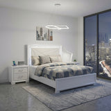 Luna Pearl White LED Full Bed by Homelegance at Eve Furniture