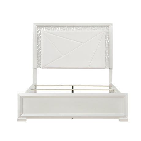 Luna Pearl White LED Full Bed by Homelegance at Eve Furniture