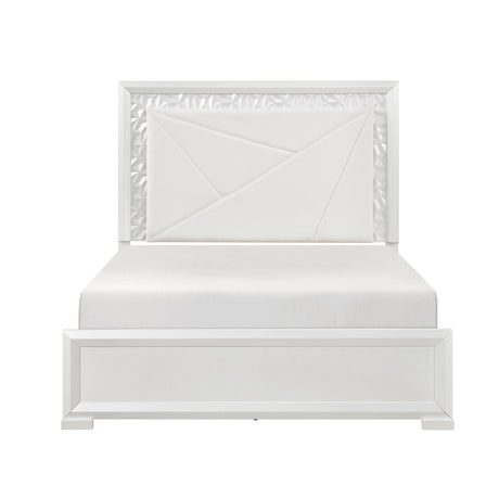 Luna Pearl White LED Full Bed by Homelegance at Eve Furniture