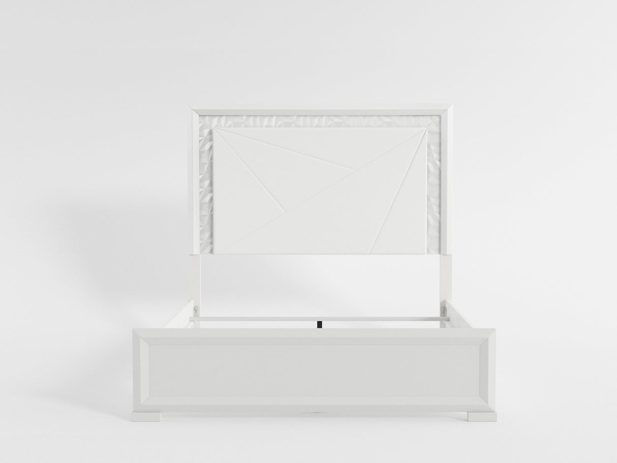 Luna Pearl White LED King Bed by Homelegance at Eve Furniture