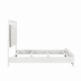 Luna Pearl White LED King Bed by Homelegance at Eve Furniture