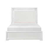 Luna Pearl White LED Queen Bed by Homelegance at Eve Furniture