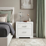 Luna Pearl White Nightstand by Homelegance at Eve Furniture