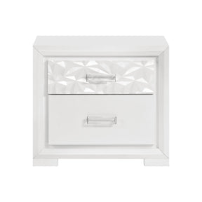 Luna Pearl White Nightstand by Homelegance at Eve Furniture