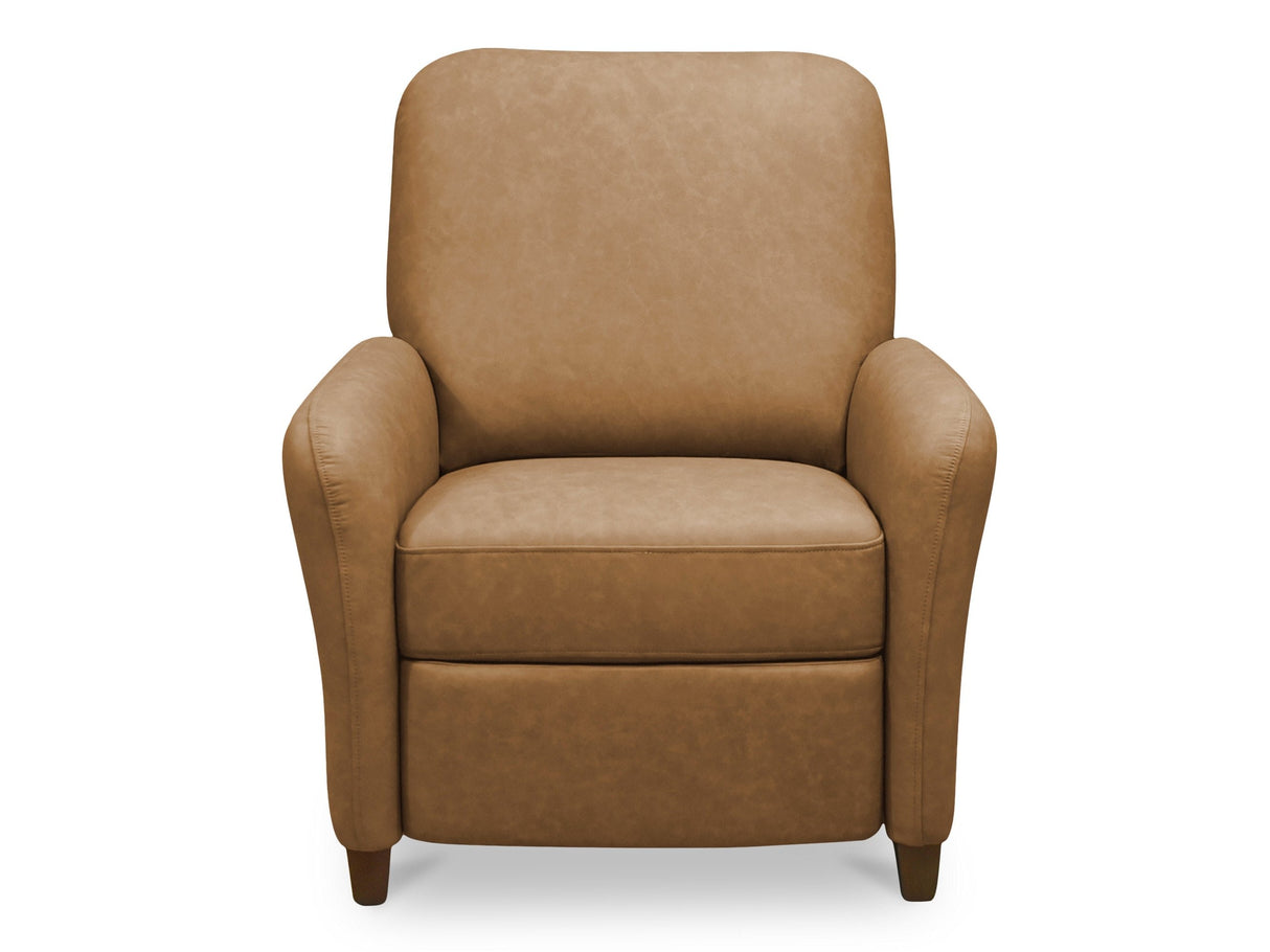Luna Tan Leather Recliner Chair by MOES at Eve Furniture