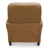 Luna Tan Leather Recliner Chair by MOES at Eve Furniture