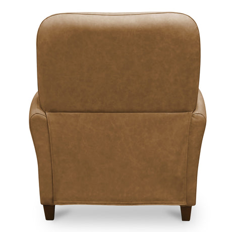 Luna Tan Leather Recliner Chair by MOES at Eve Furniture