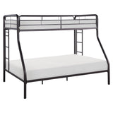 Lunar Dark Bronze Metal Twin/Full Bunk Bed by Homelegance at Eve Furniture