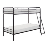 Lunar Dark Bronze Metal Twin/Twin Bunk Bed by Homelegance at Eve Furniture