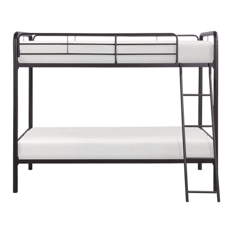 Lunar Dark Bronze Metal Twin/Twin Bunk Bed by Homelegance at Eve Furniture